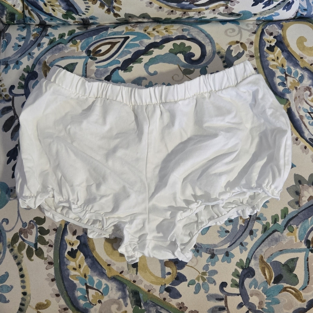 Forever 21 White Ruffle Cotton Bloomers